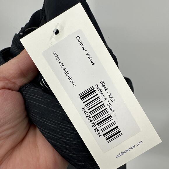 Outdoor Voices Hudson 4" Skort in Black Size XXS NWT - Picture 7 of 10